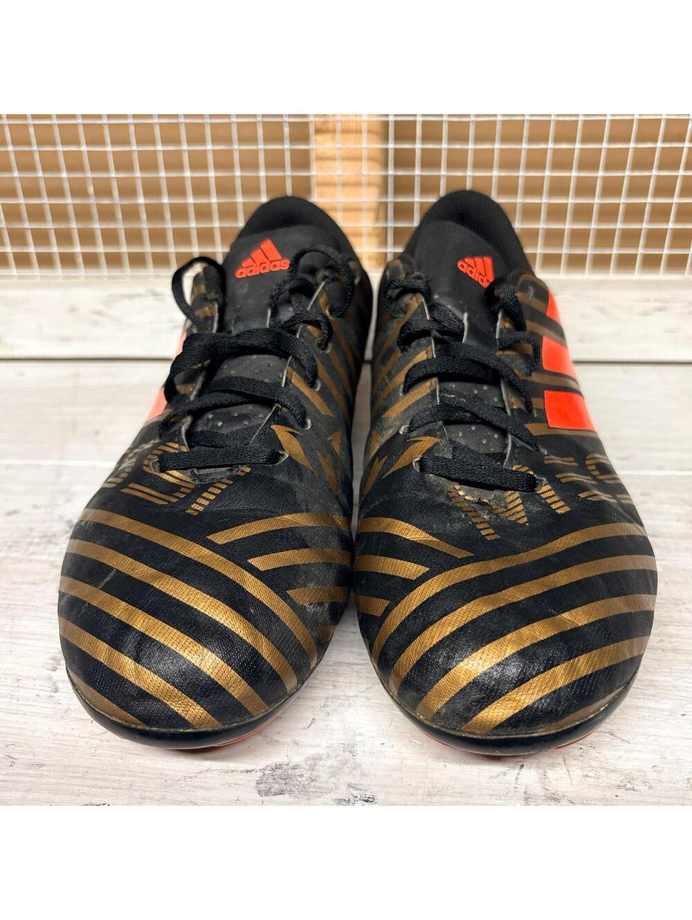 Adidas Nemeziz Messi Turf Soccer Cleats Black Gold Red Men's Size 5.5